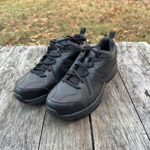 New Balance 608v4 Mens Black Leather Lace Up Athletic Shoes Size 12